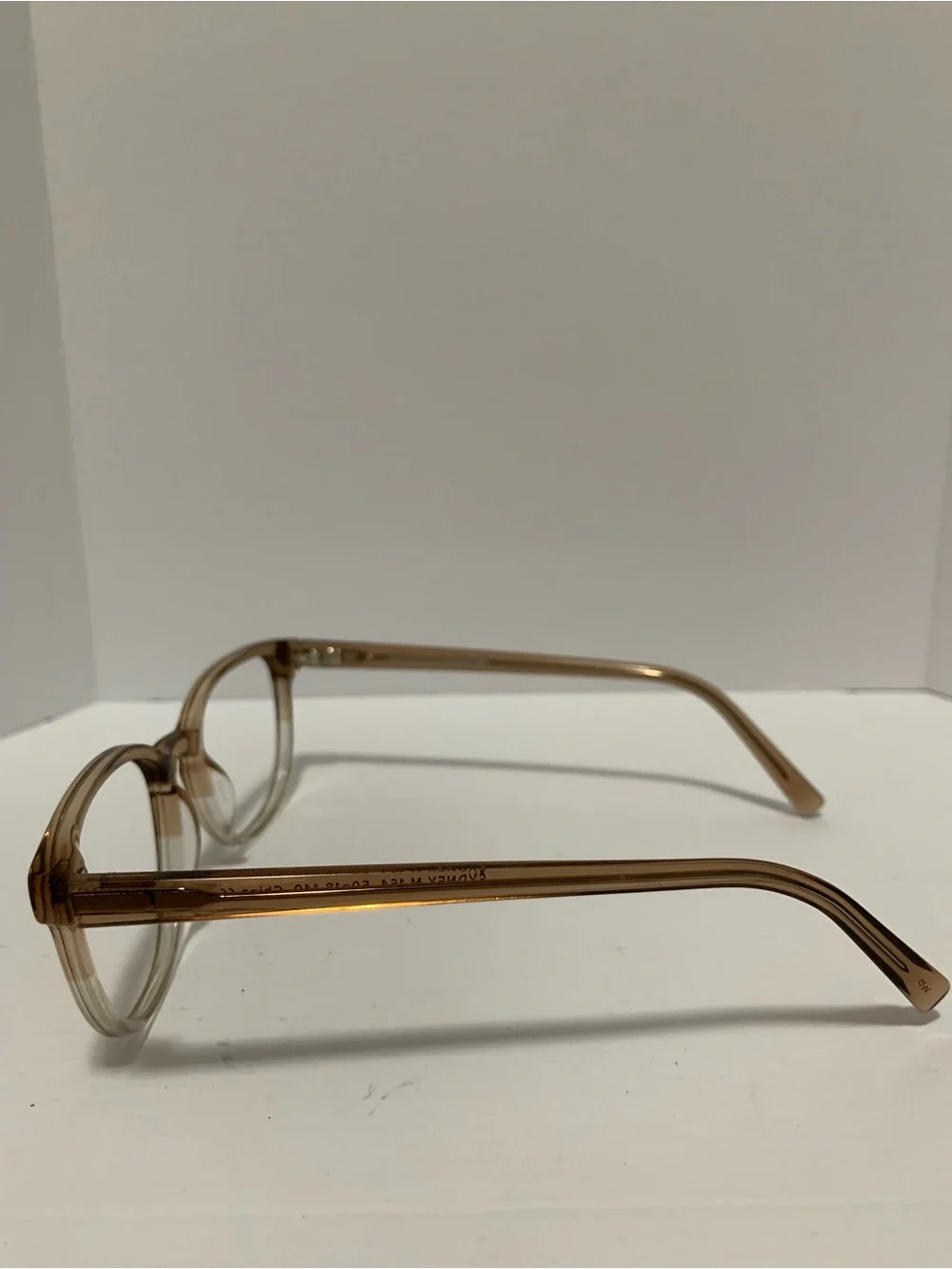 Warby Parker Translucent Brown to Clear Gradient Glasses Frames Only